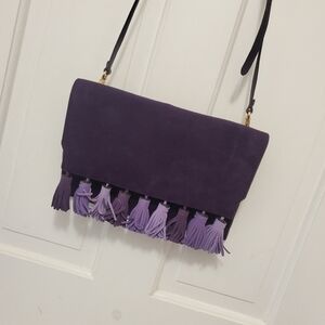 Rebecca Minkoff Sofia Purple Leather/Suede Clutch/Crossbody